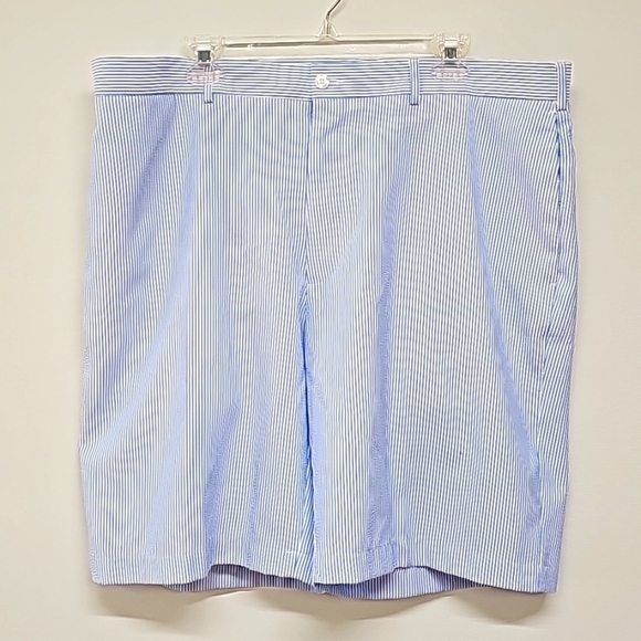 Mens PRO TOUR Cool Play Golf Shorts blue & white stripe seersucker size 40 - Picture 3 of 11